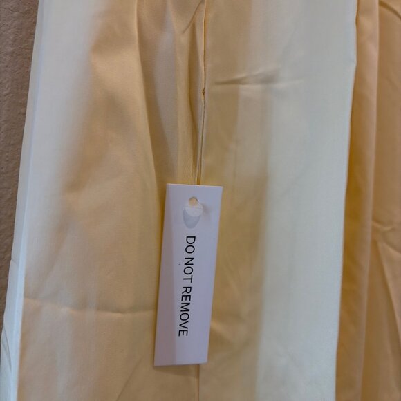 For Love & Lemons 'Bethany' Midi Dress in Light Butter Yellow - Picture 5 of 7